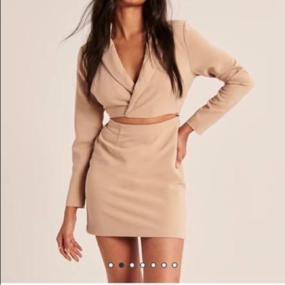 Tan Blazer Dress
